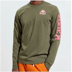 Kappa Men's Olive Green Long Sleeve Shirt Size Xlarge- fits like a medium